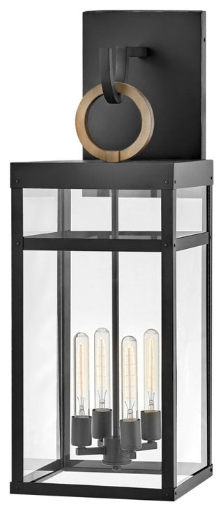 Hinkley Porter Extra Large Wall Mount Lantern, Black