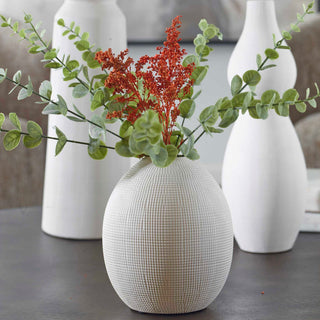 Uttermost Forma White Ceramic Vases Set of 3