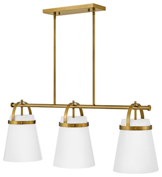 Lark 83056 Tori 3 Light 38"W Linear Chandelier - Lacquered Brass
