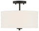 Savoy House Meridian 2 Light Semi-Flush Matte Black