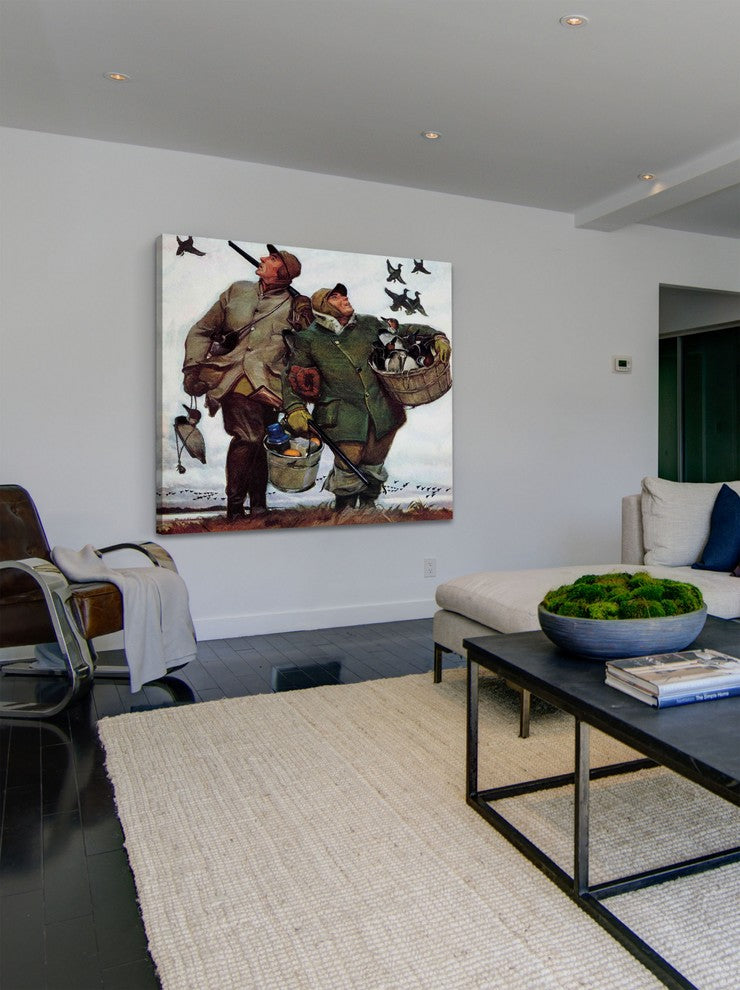 "Nothing but Decoys" Painting Print on Canvas by Mead Schaeffer