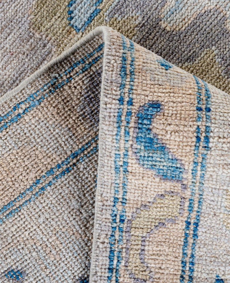 Oushak One-of-a-Kind Hand-Knotted Area Rug Light Gray, 8'1" x 10'1"
