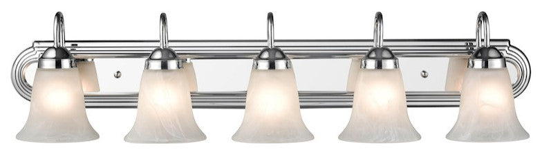 Millennium 4285-CH Five Light Vanity, Chrome Finish