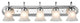 Millennium 4285-CH Five Light Vanity, Chrome Finish