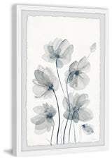 "White Poppies Bloom" Framed Painting Print
