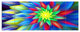 Dance of Bright Multi Color Flower, Floral Canvas Art Print, 70"x28", 6 Panels