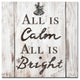 Ready2HangArt 'Christmas Silent Night' Textual Canvas Wall Art, 12"x12"