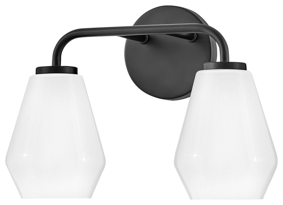 Lark Gio 14.75" Two-Light Bath Vanity Fixture, Black
