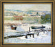 Ernest Lawson River in WinterFramed Premium Canvas Print, 16"x20"