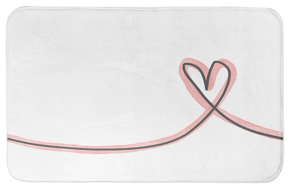 Pink Heart 34x21 Bath Mat