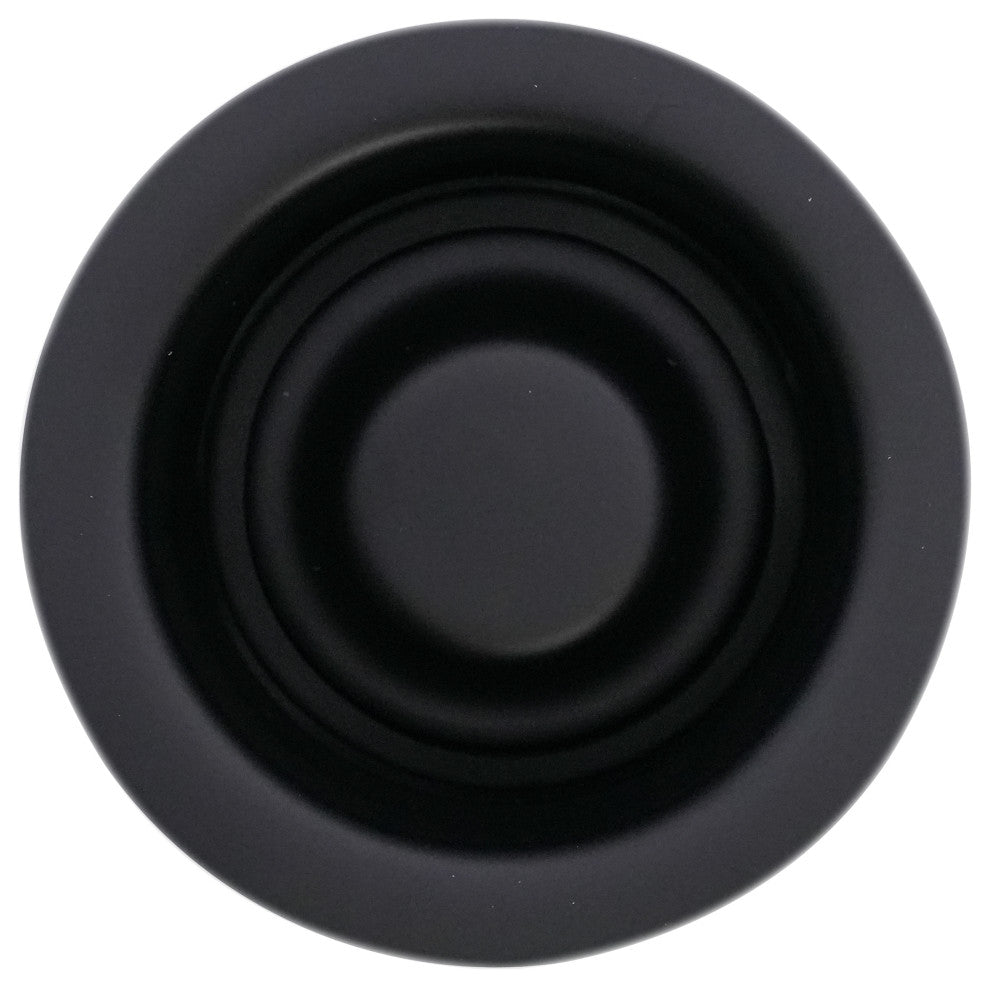 Insinkerator Style Disposal Flange And Stopper In Polished Nickel, Powder Coated Flat Black
