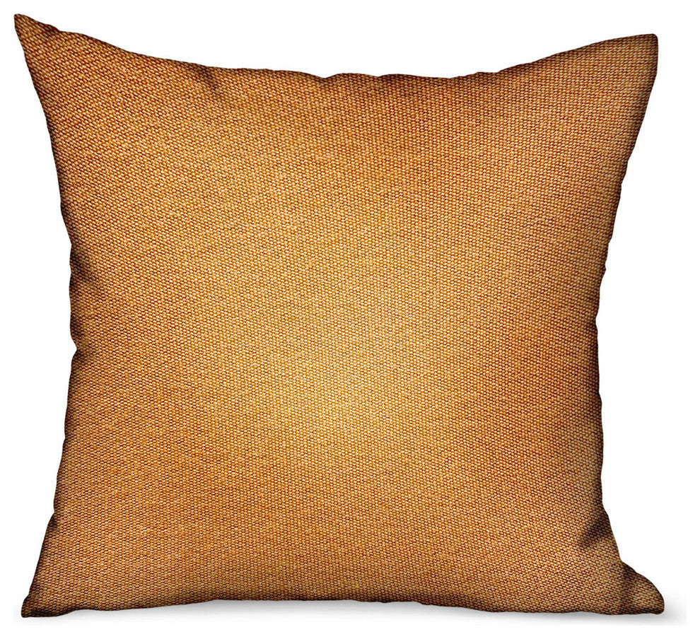 Plutus Burnt Sienna Brown Solid Luxury Outdoor/Indoor Throw Pillow, 22"x22"