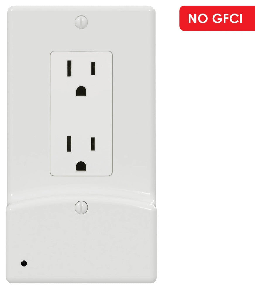 USB Nightlight Wallplate, LumiCover Classic DÃ©cor, White | LCR-UDDO-W