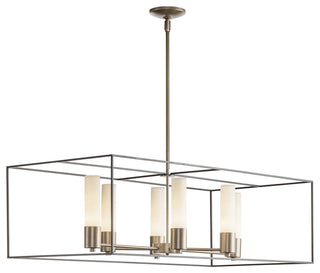 Portico Pendant, Soft Gold, Dark Smoke Accent