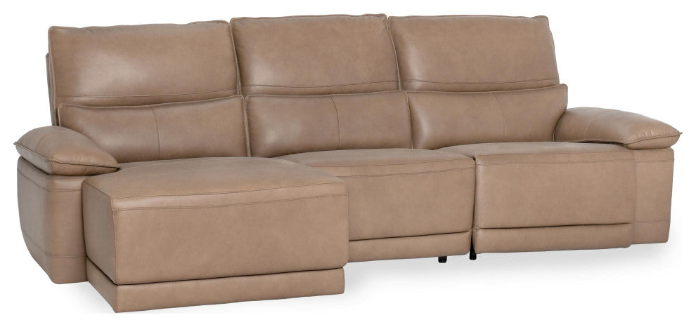 Branford Leather Power Recliner Sectional Sofa by Kosas Home