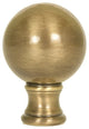 Sphere Lamp Finial Antique Brass 1.75"h