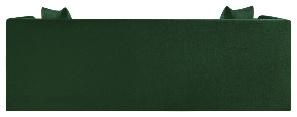 Everett Upholstered Sofa, Green, Chenille Fabric