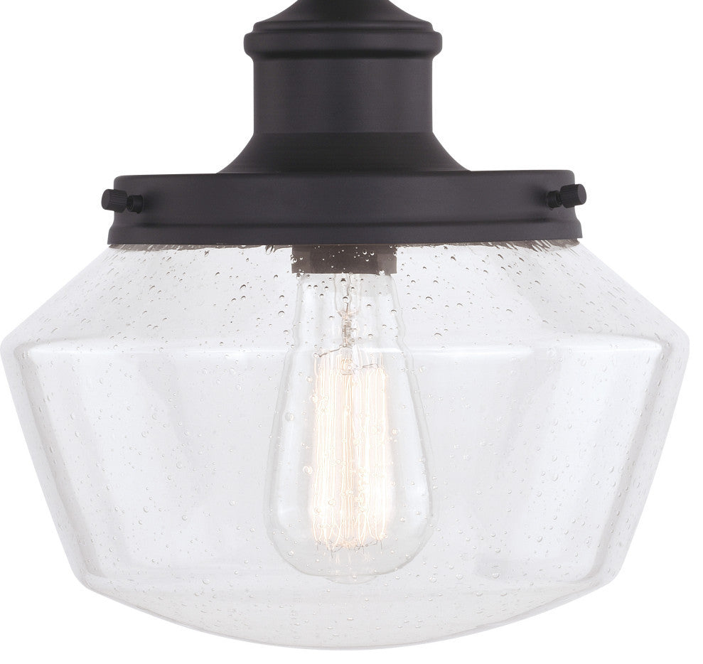 Collins 10"W Outdoor Pendant Matte Black