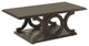 C-Shape Base Coffee Table, Cappuccino