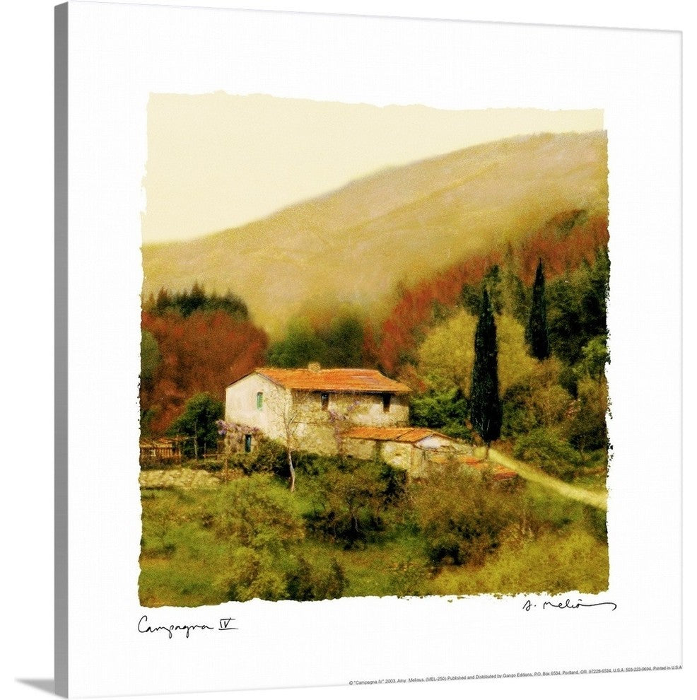 Campagna IV Wrapped Canvas Art Print, 24"x24"x1.5"
