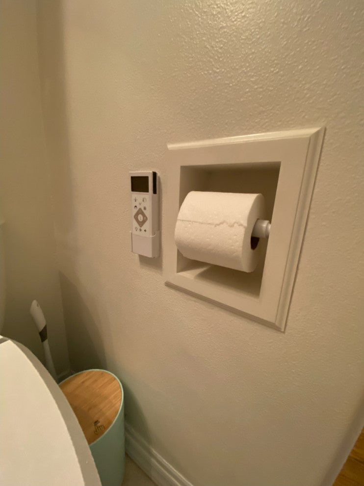 Tampa Recessed Solid Wood Toilet Paper Holder 7 x 8.5, White Enamel