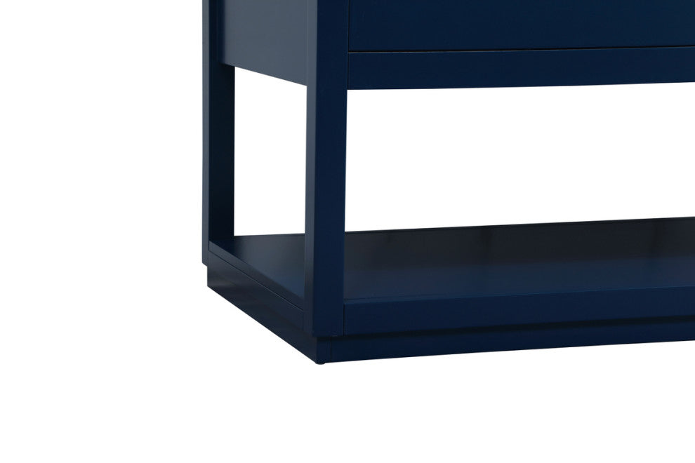 48" Single Bathroom Vanity, Blue, With Backsplash