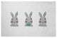Bunny Triplets Easter Chenille Rug, Explorer Blue, 2'x3'