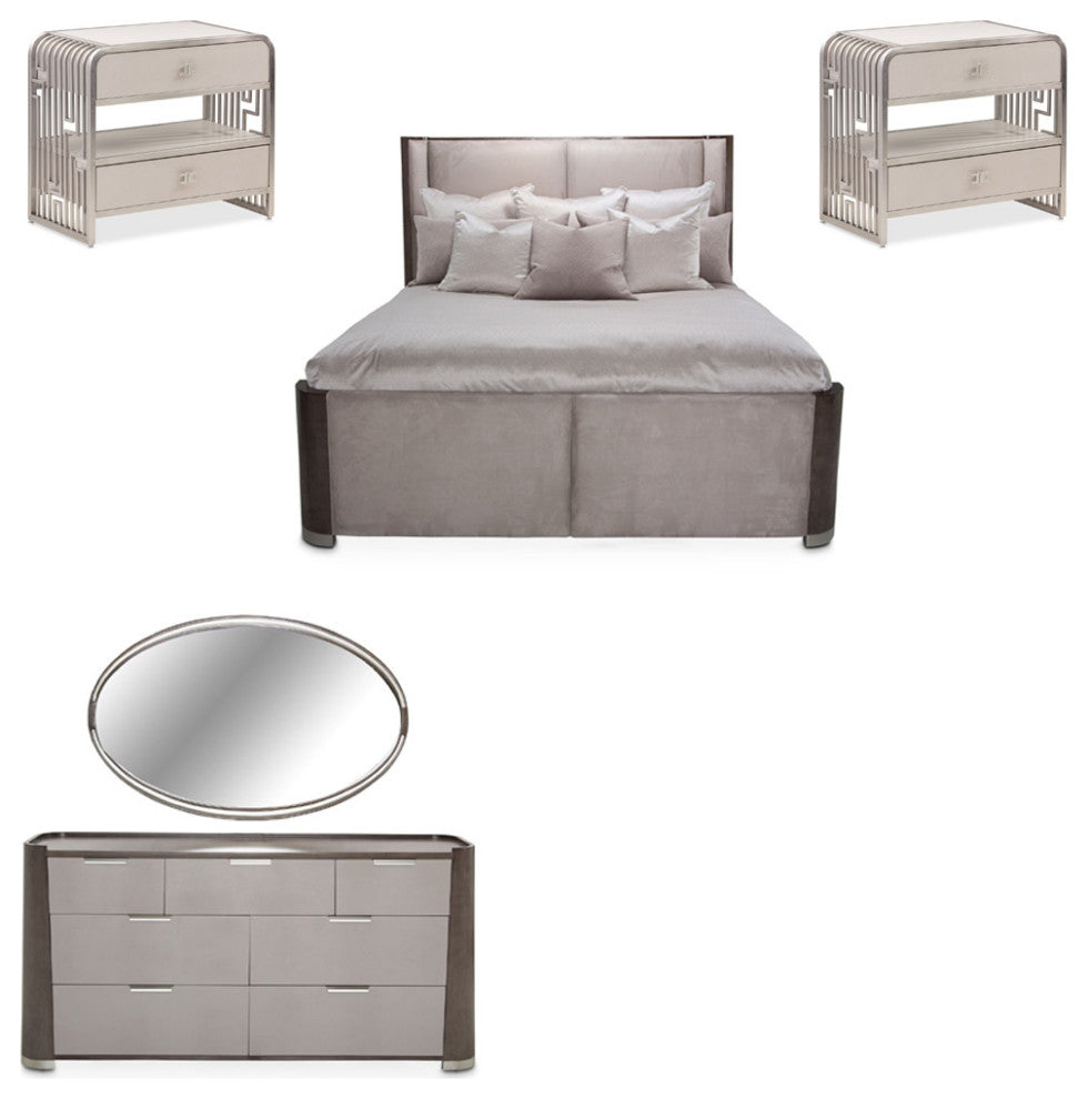 AICO Furniture Roxbury Park 5 Piece King Bedroom Set