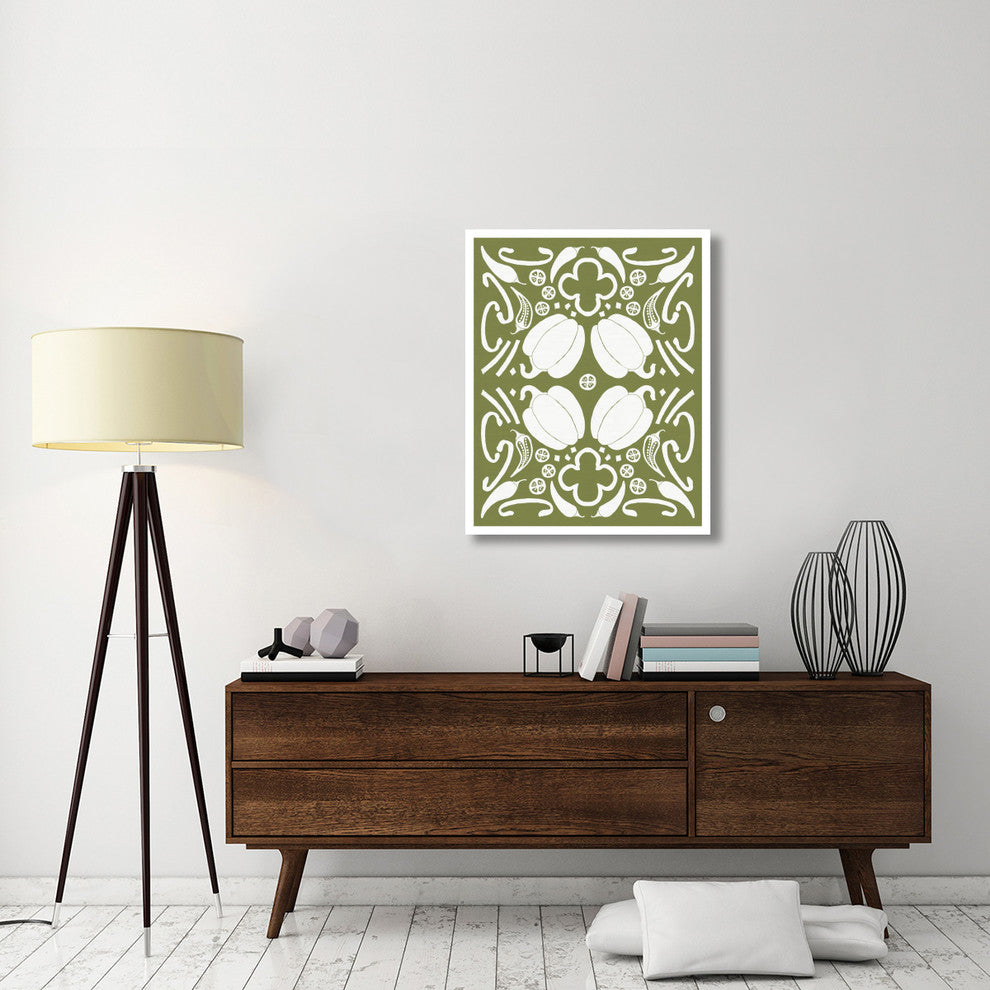 "Retro Pepper Otomi Silhouette" Digital Paper Print by Elyse DeNeige, 30"x37"