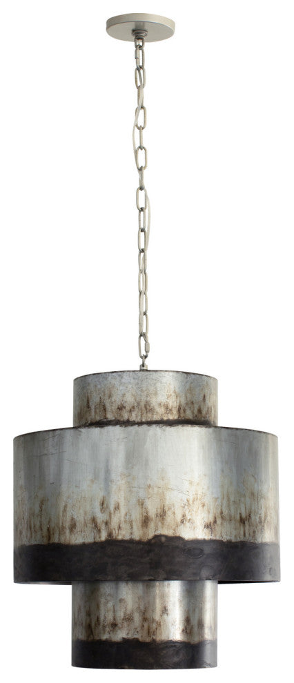 Varaluz-323F04OG-Four Light Pendant Ombre Galvanized