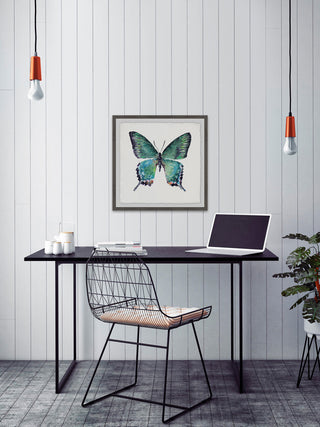 "Watercolor Butterfly" Framed Painting Print, 12"x12"