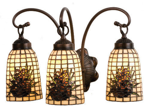 Meyda Lighting 18785 18"W Pine Barons 3 LT Vanity Light