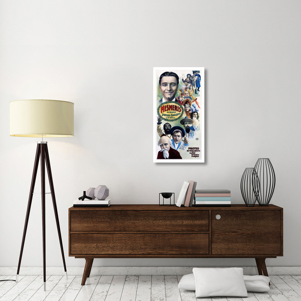 "Mesmeris/The Greatest Lightening Change Artist in the World" Paper Art, 20"x38"