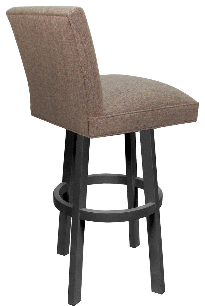 Swivel Wood Counter, Bar or Extra Tall Stool - Sommerville on Vivian Base, Basin Beige - Gray, 34"