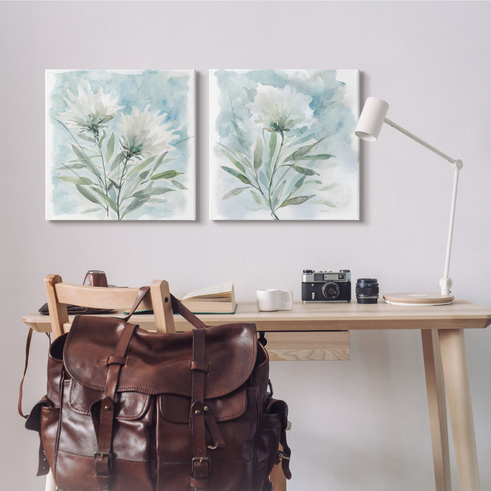 Soft Spring Flower Still Life White Watercolor Florals,24 x 24