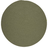 Solid Wool Rug, Moss Green, 4' Round