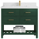 Parker 42 Single Sink Bath Vanity in Lafayette Green  2" Calacatta Laza