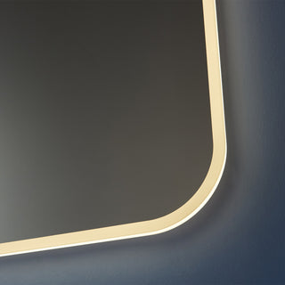 Horizontal Wall Mounted LED Modern and Contemporary Bathroom Mirror, 24 Inch