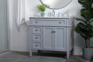 Elegant VF12536GR 36" Single Bathroom Vanity, Gray