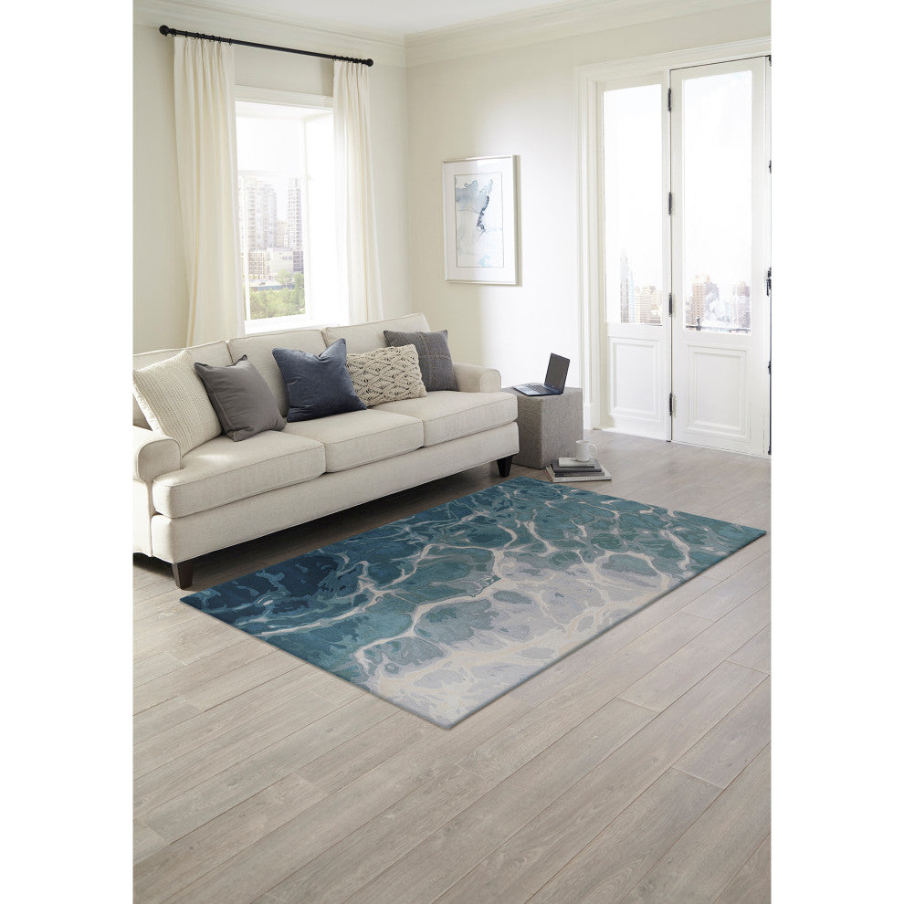 Corsica Water Indoor Rug, Blue, 8'3"x11'6"