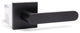Modern Heavy Duty Designer Door Handle - Chrystie Collection, Matte Black, Privacy Right Hand