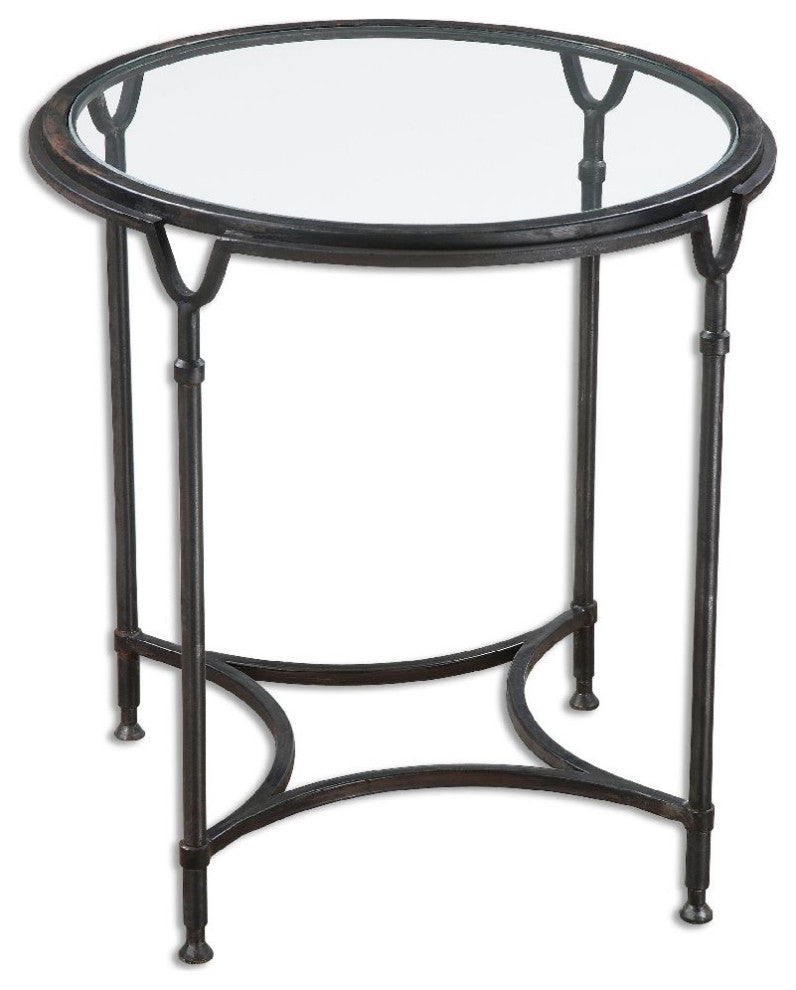 Uttermost Samson Glass Side Table