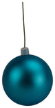 80Mm 3" Matte Aqua Ball Ornament Uv Coated With Wire