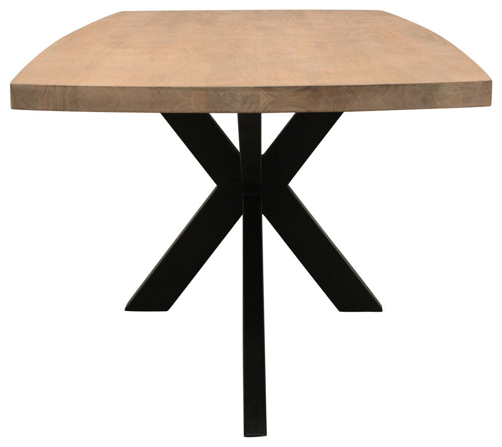 Logan 7-Piece Set With 82" Dining Table And 6 Trish Silver Arm Chairs