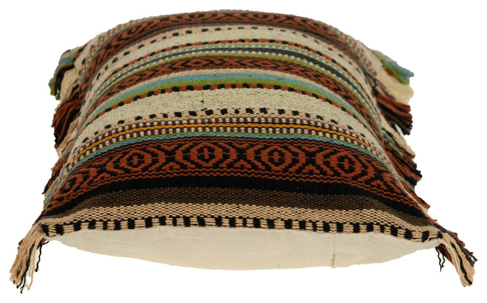 Bohemian Fringe Throw Pillow