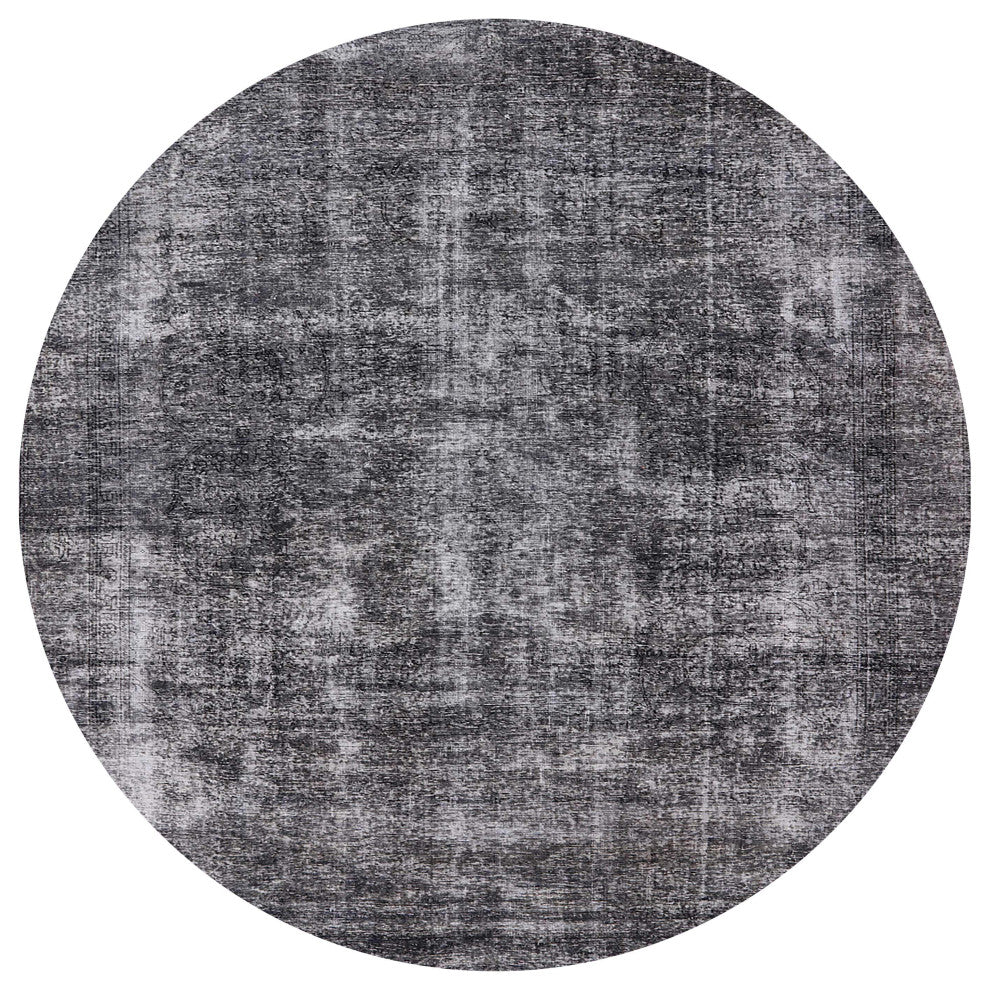 Ahgly Company Indoor Round Mid-Century Modern Area Rugs, 7' Round