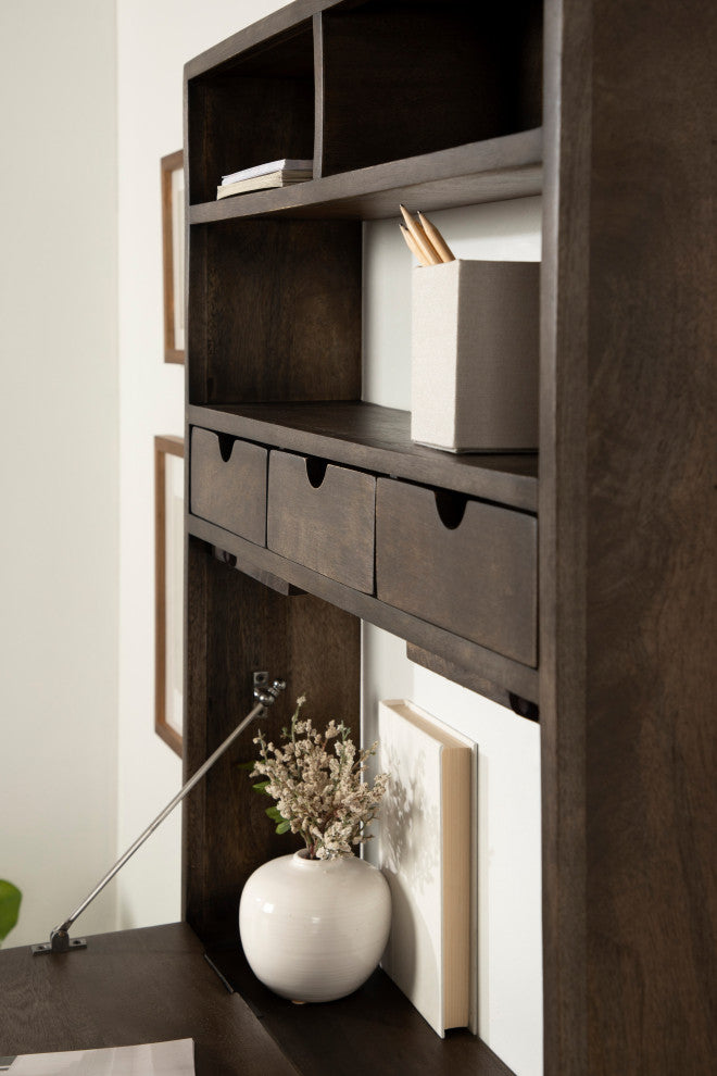 Georgie Wall Hanging Desk, Rustic Brown, 26x6x30