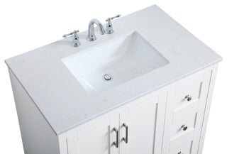 36" Single Bathroom Vanity, White