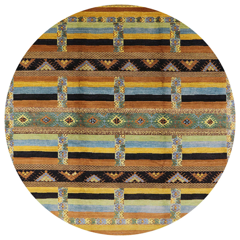 Ahgly Company Indoor Round Mid-Century Modern Area Rugs, 5' Round