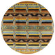 Ahgly Company Indoor Round Mid-Century Modern Area Rugs, 5' Round